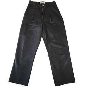 Abercrombie & Fitch Curve Love High Rise Cropped Wide Leg Jeans